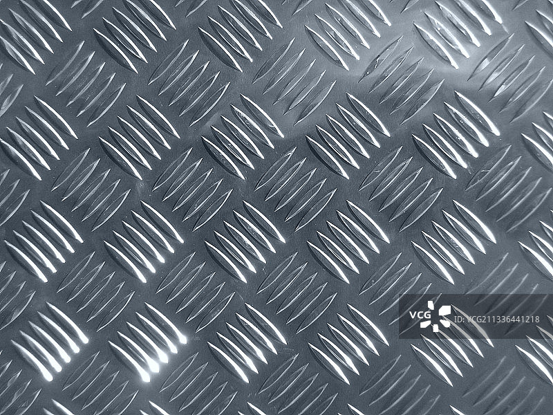 菱形花纹钢板特写镜头图片素材
