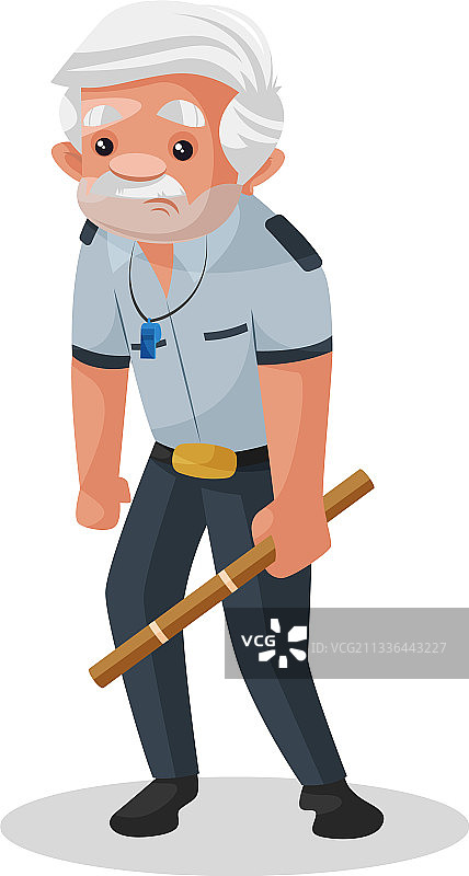 卡通守表人图片素材