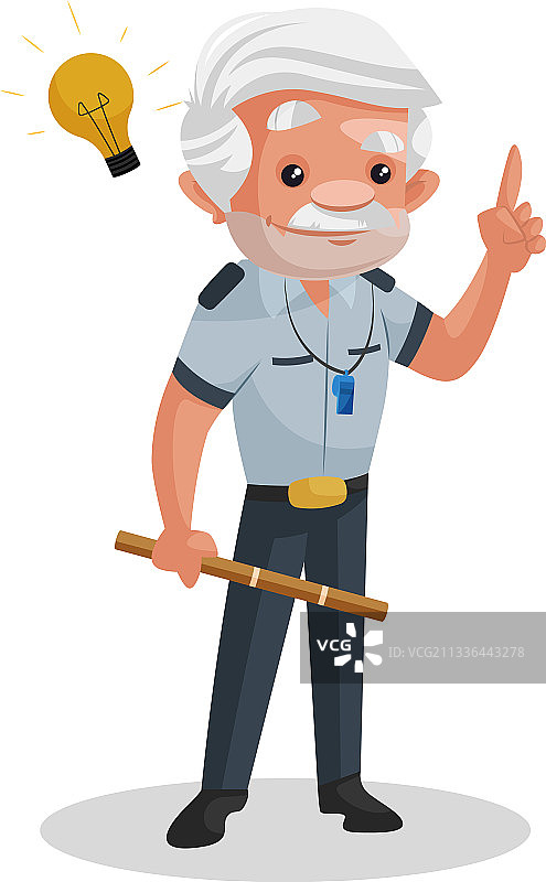 卡通守表人图片素材