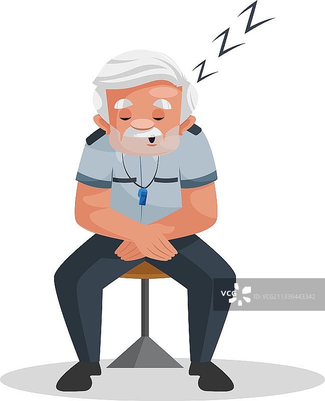 卡通守表人图片素材