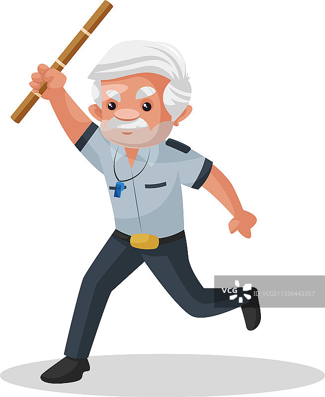 卡通守表人图片素材