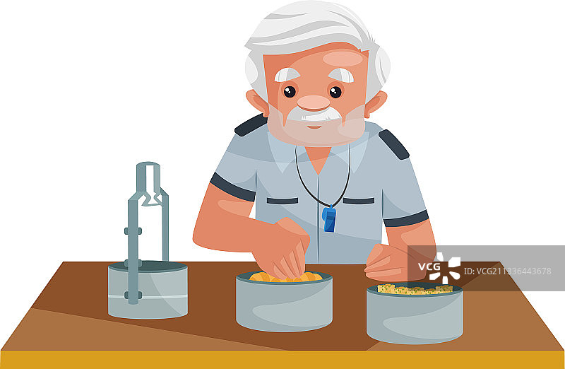 卡通守表人图片素材