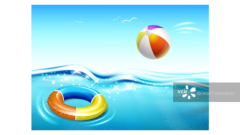 泳池派对创意宣传册banner图片素材