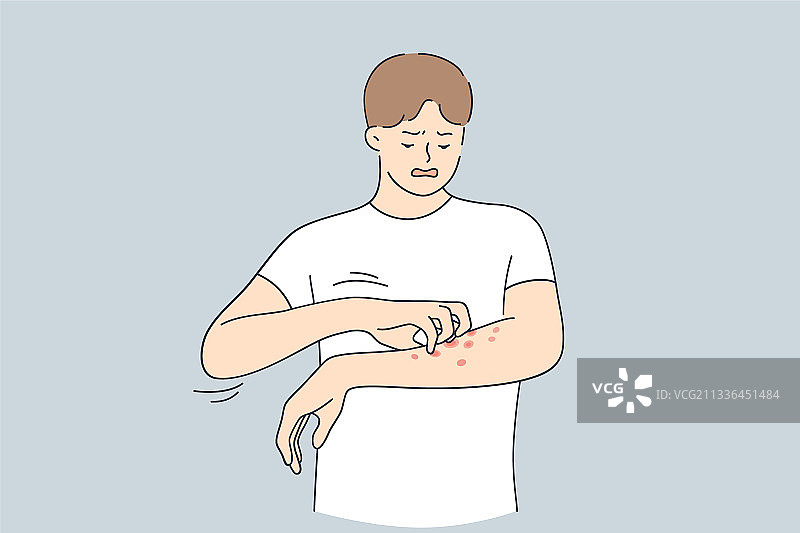 皮肤过敏性皮炎湿疹概念图片素材