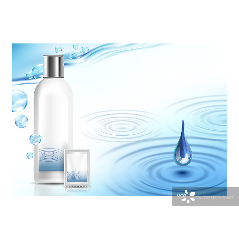 日常洗发水瓶和手提袋banner图片素材