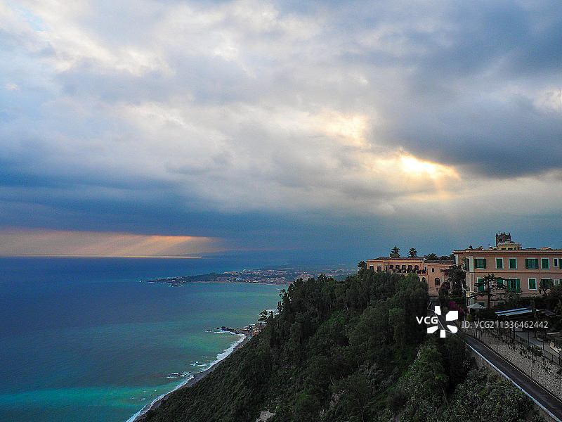 西西里岛大西洋海岸公路图片素材