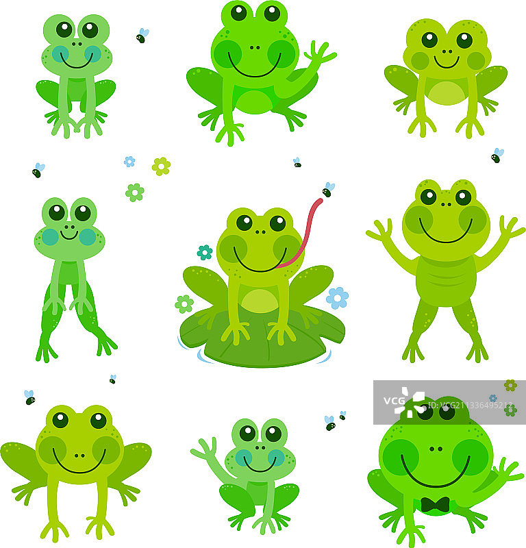 可爱青蛙合集图片素材