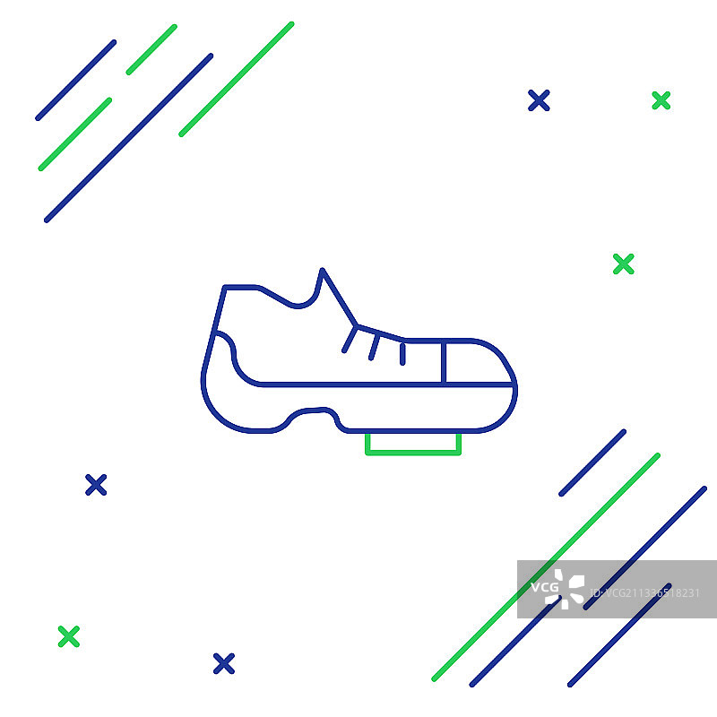 铁人三项骑行鞋线条图标图片素材