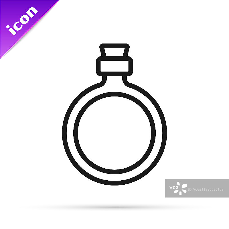 黑色线条水壶水瓶图标图片素材