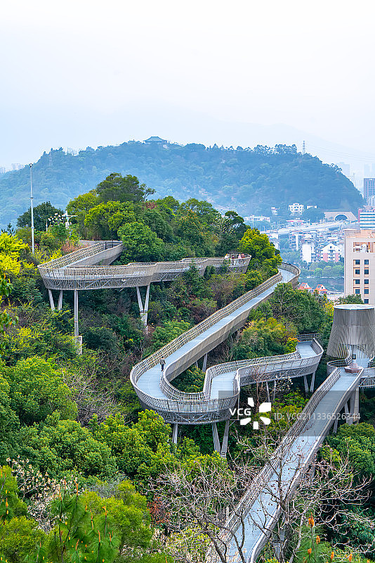 福州福道钢架镂空桥图片素材