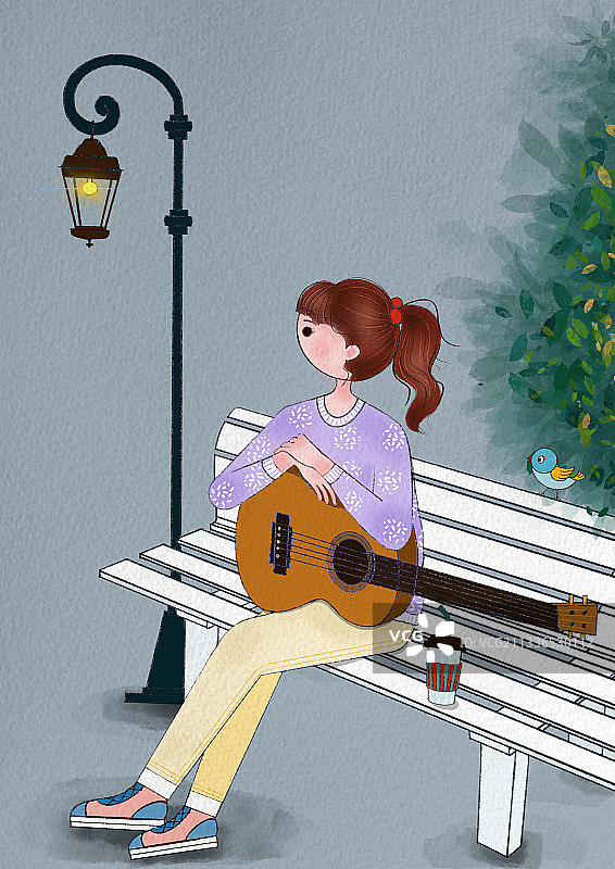 音乐女孩图片素材