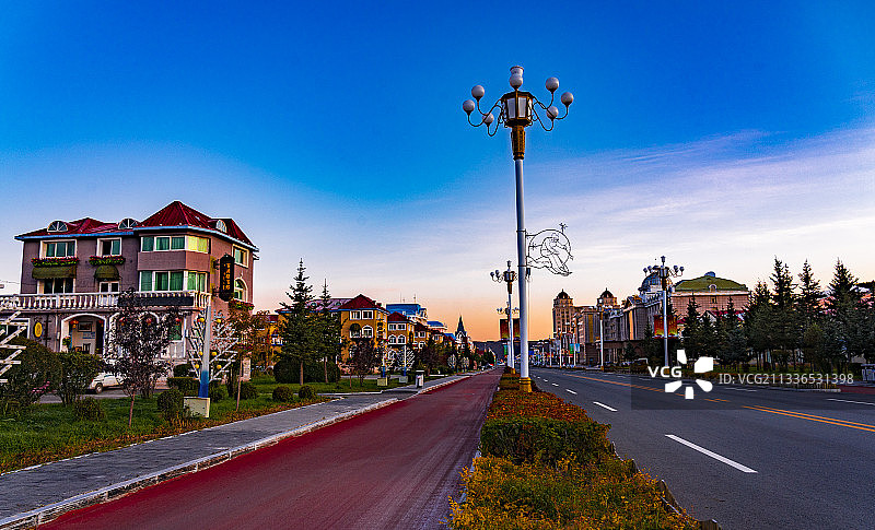 阿尔山城市风光图片素材