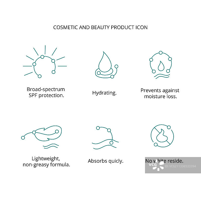 网页化妆品和美容产品图标集图片素材
