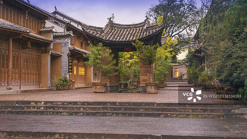 大理-沙溪古镇-茶古道图片素材