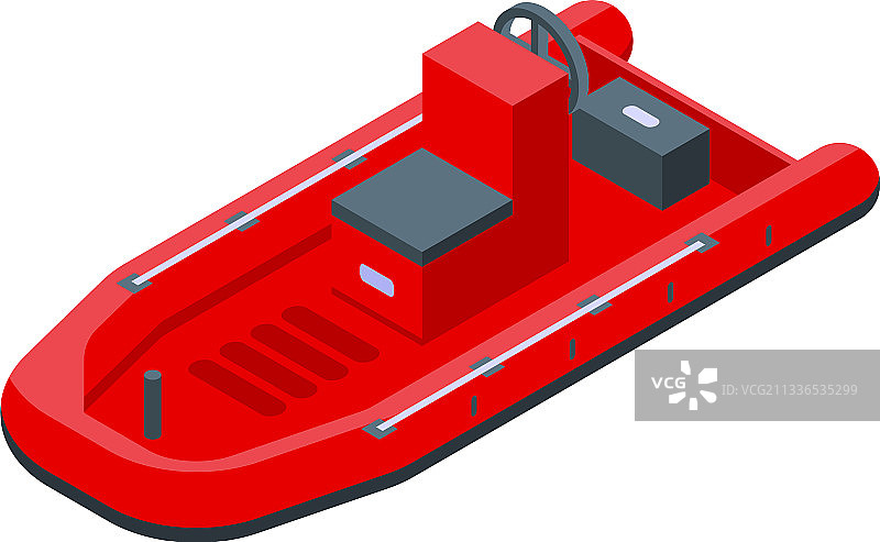 事故救援船图标2.5D风格图片素材