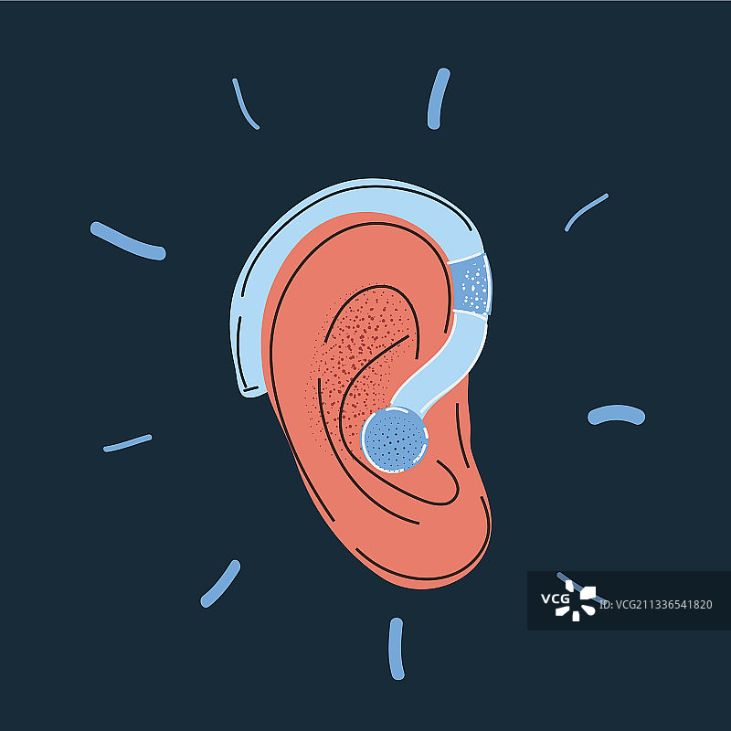 耳背式助听器图片素材