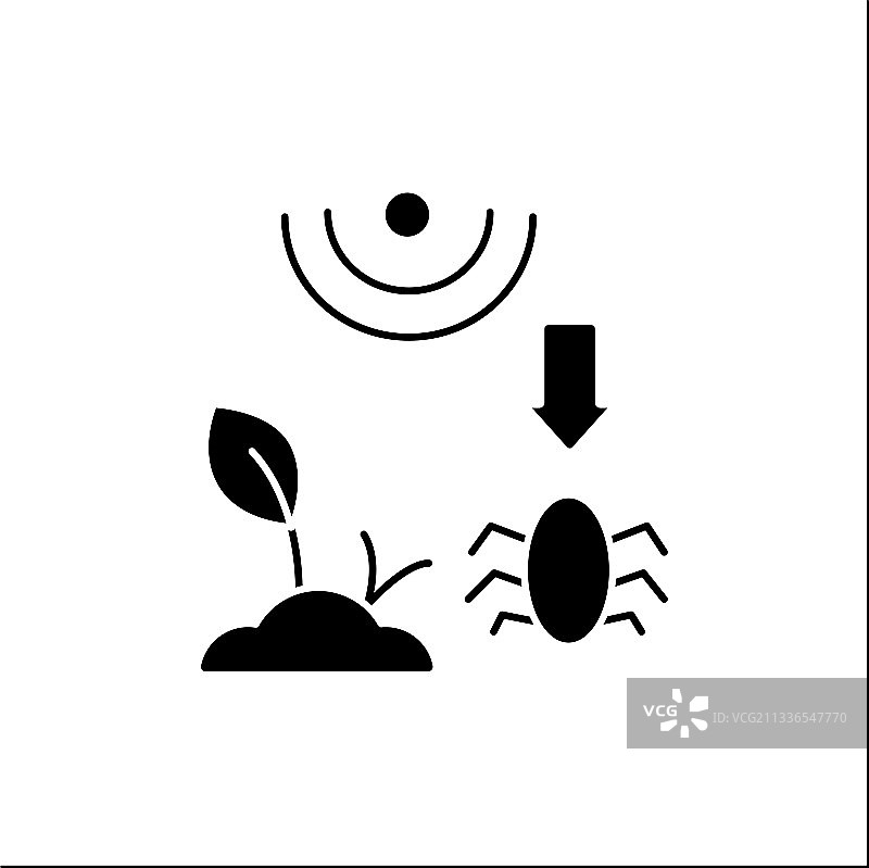 病虫害和杂草清除标志图标图片素材