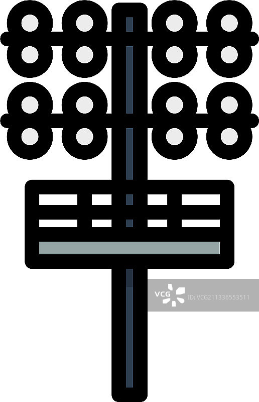 足球场照明灯塔图标图片素材