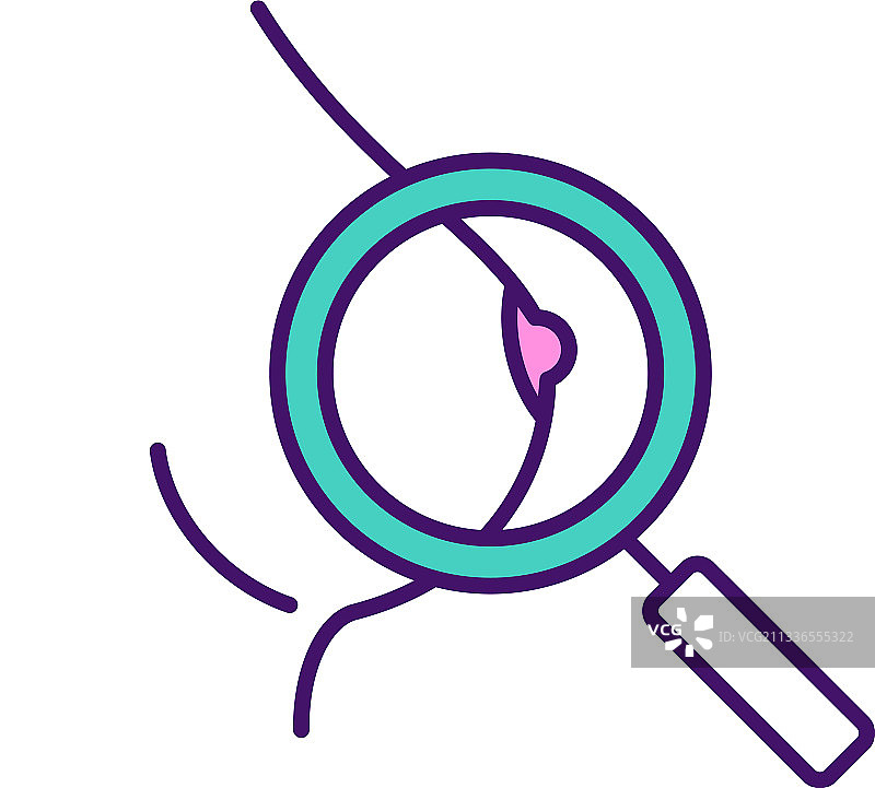 乳腺癌预防RGB颜色图标图片素材