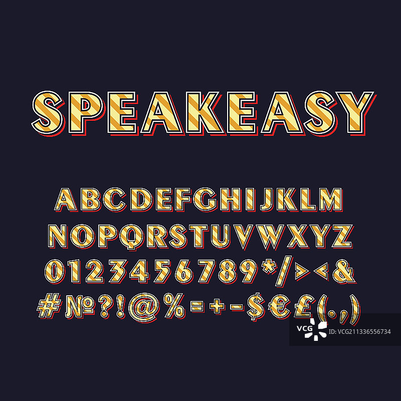 复古3D字母组合图片素材