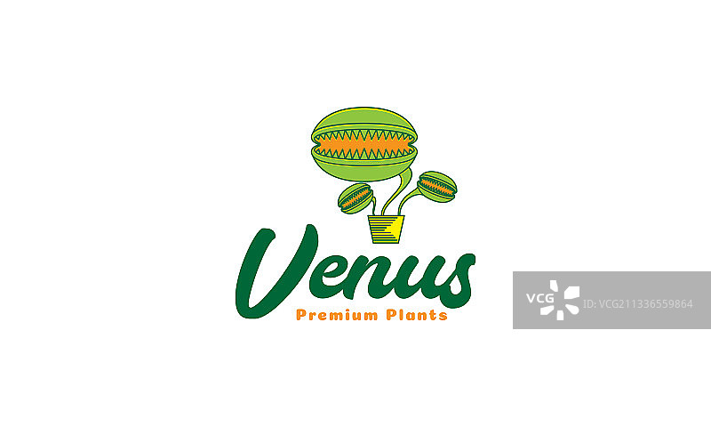 彩色植物维纳斯Logo符号图标设计图片素材