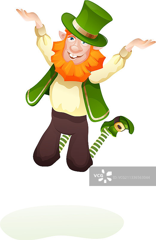 有趣的爱尔兰风格小矮妖角色图片素材