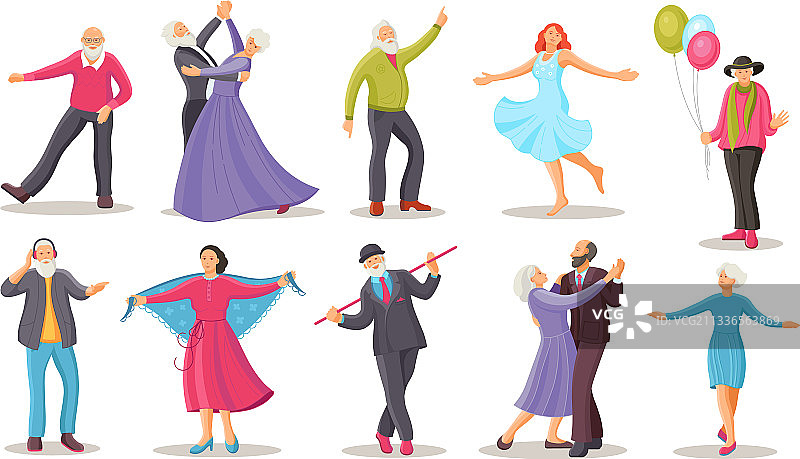 时尚的老年夫妇图片素材