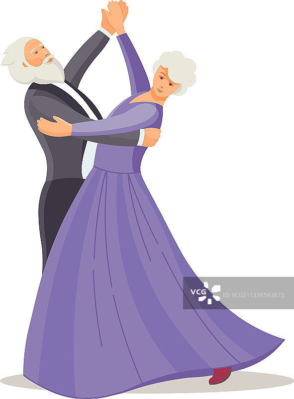 老年夫妇跳舞图片素材