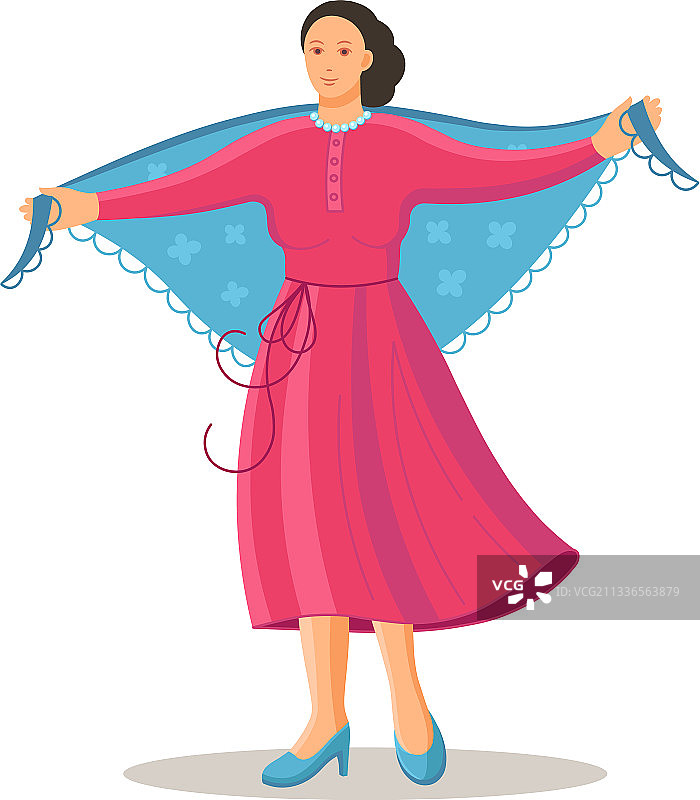 穿着传统民族服装的老年妇女图片素材