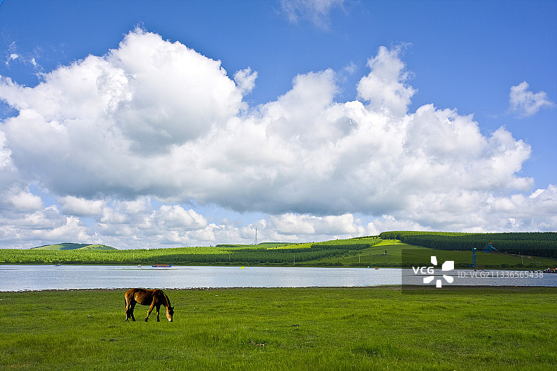 河北张家口沽源 闪电湖图片素材