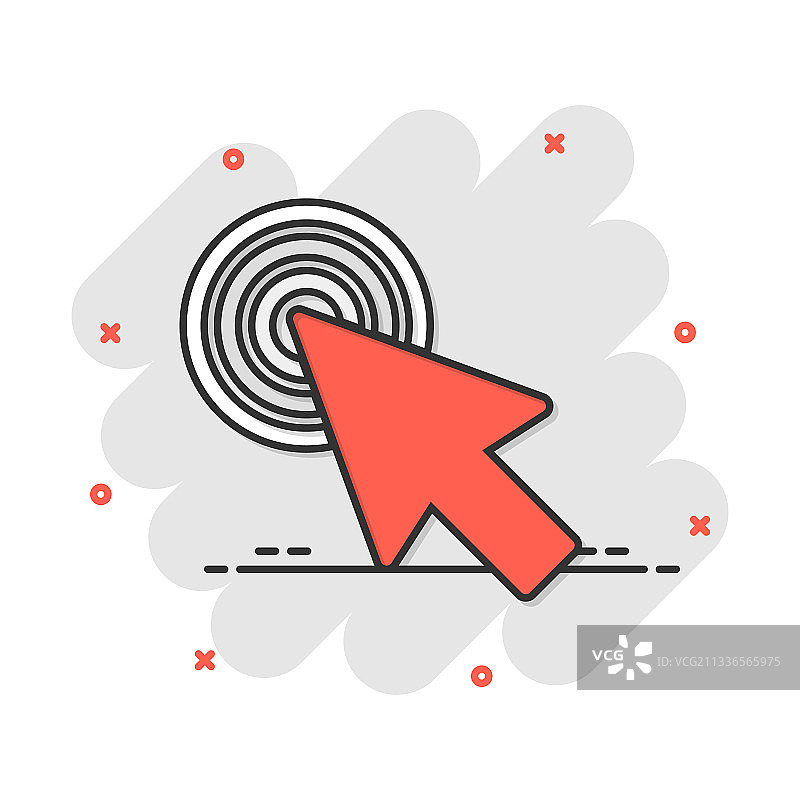 漫画风格的电脑鼠标光标箭头图标图片素材