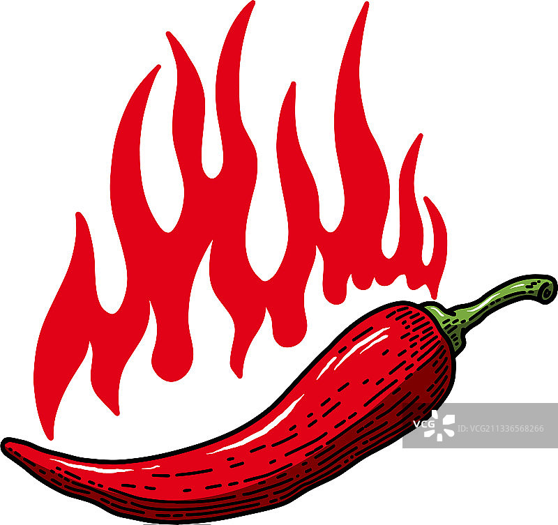 火焰辣椒组合图片素材