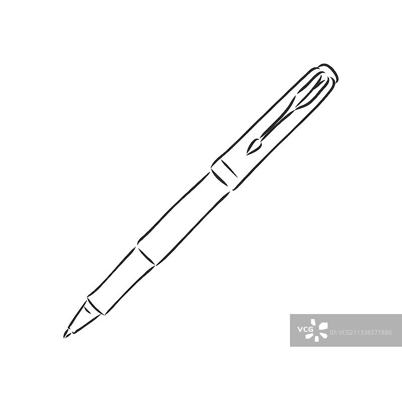 复古奢华商务钢笔图片素材