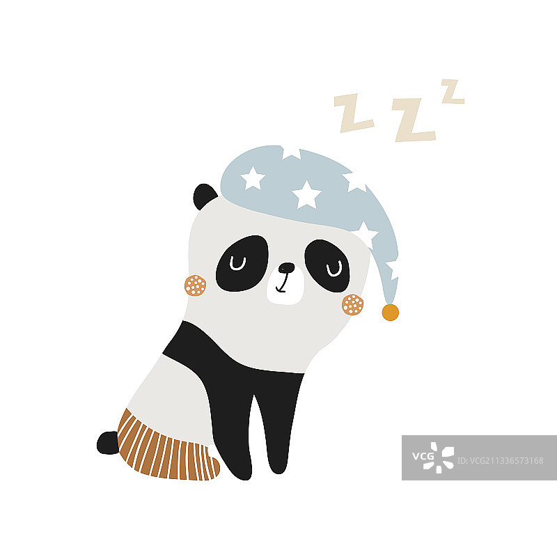 用于织物的熊猫儿童趣味印花图片素材
