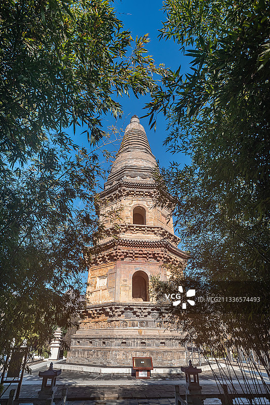 北京云居寺北塔图片素材