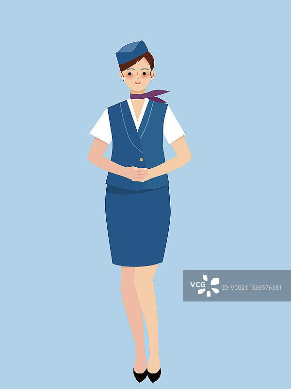 空姐职业插画图片素材