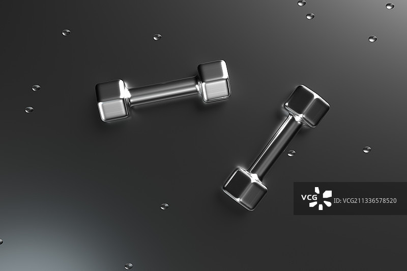 3D渲染的各种风格健身器材哑铃图片素材