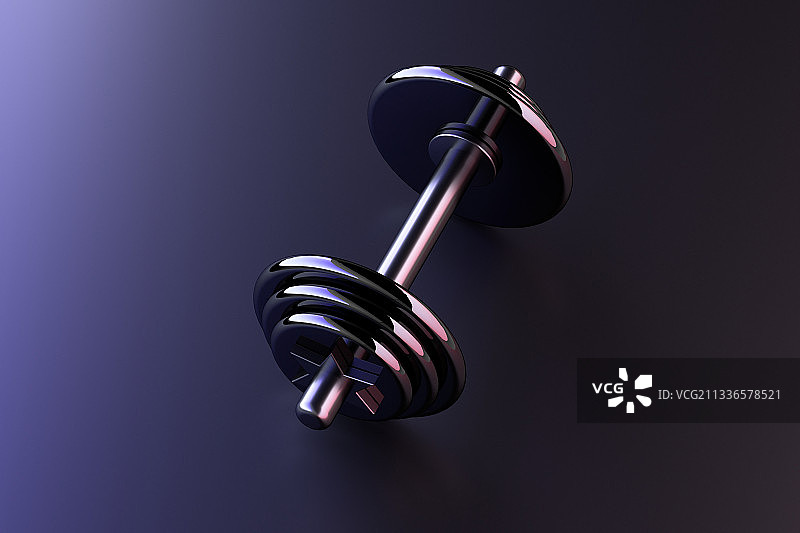 3D渲染的各种风格健身器材哑铃图片素材