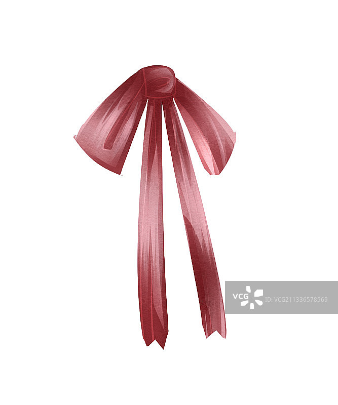 红色蝴蝶结插画元素图片素材