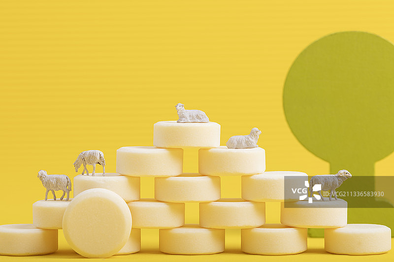 微缩创意奶制品奶片奶贝羊奶农场图片素材