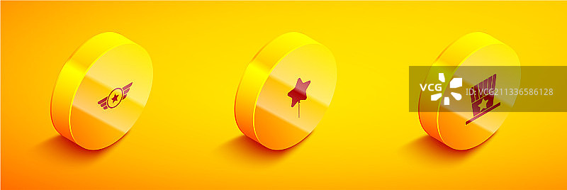 2.5D星星美国军事气球图片素材