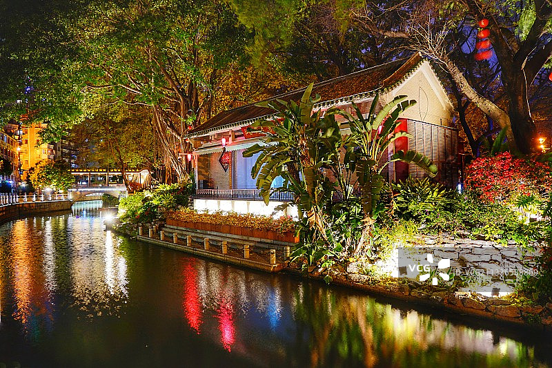 广州荔枝湾元宵节灯饰图片素材