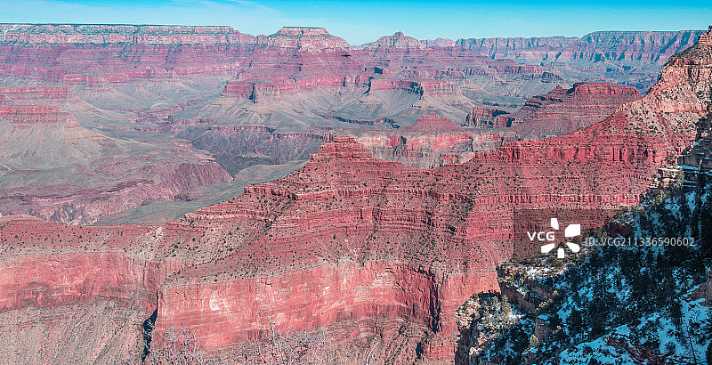 冬末的美国科罗拉多大峡谷图片素材
