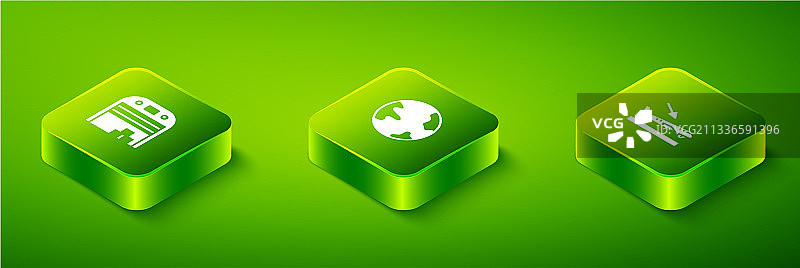 2.5D世界飞机着陆组合图片素材