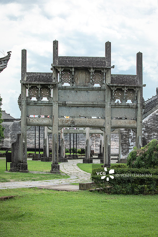 安徽歙县棠樾牌坊群拍摄图片素材