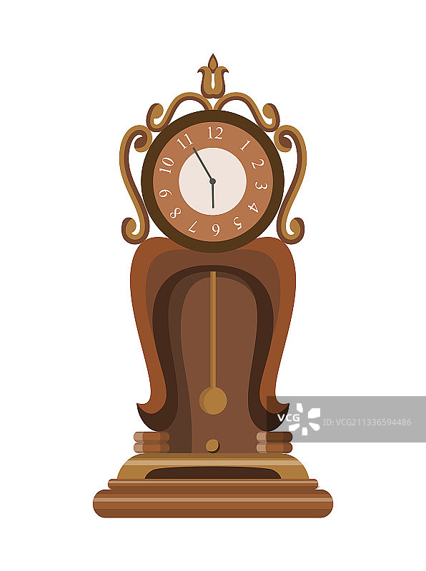 传统落地式或台式仿古钟图片素材