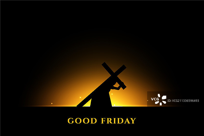 耶稣背负十字架受难图片素材