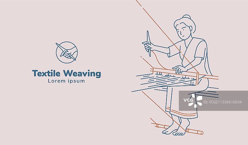 手工编织线条艺术图片素材