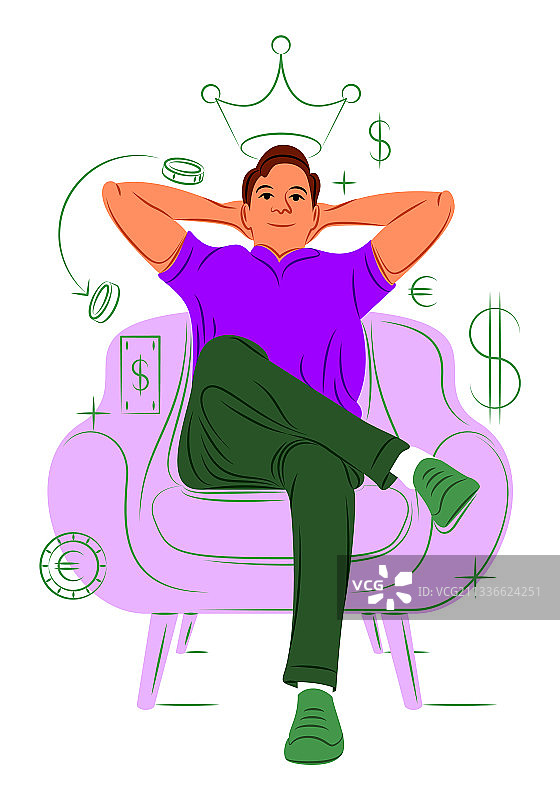 阴影锐线风格的商人图片素材