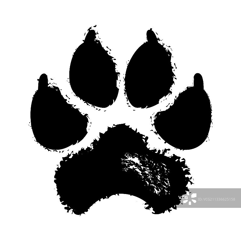 大狗脚印泥泞图标图片素材